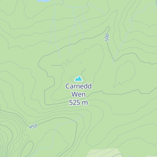 Map of Carnedd Wen
