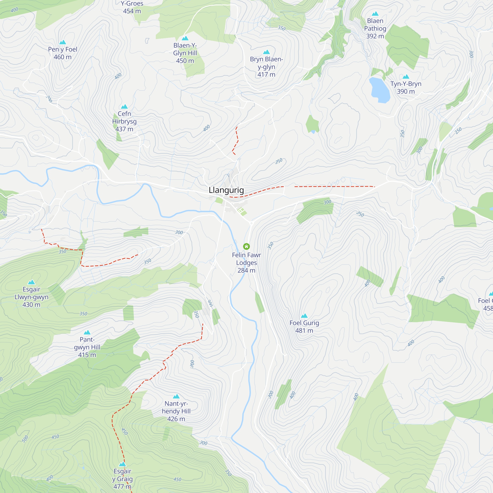 Felin Fawr Lodges map
