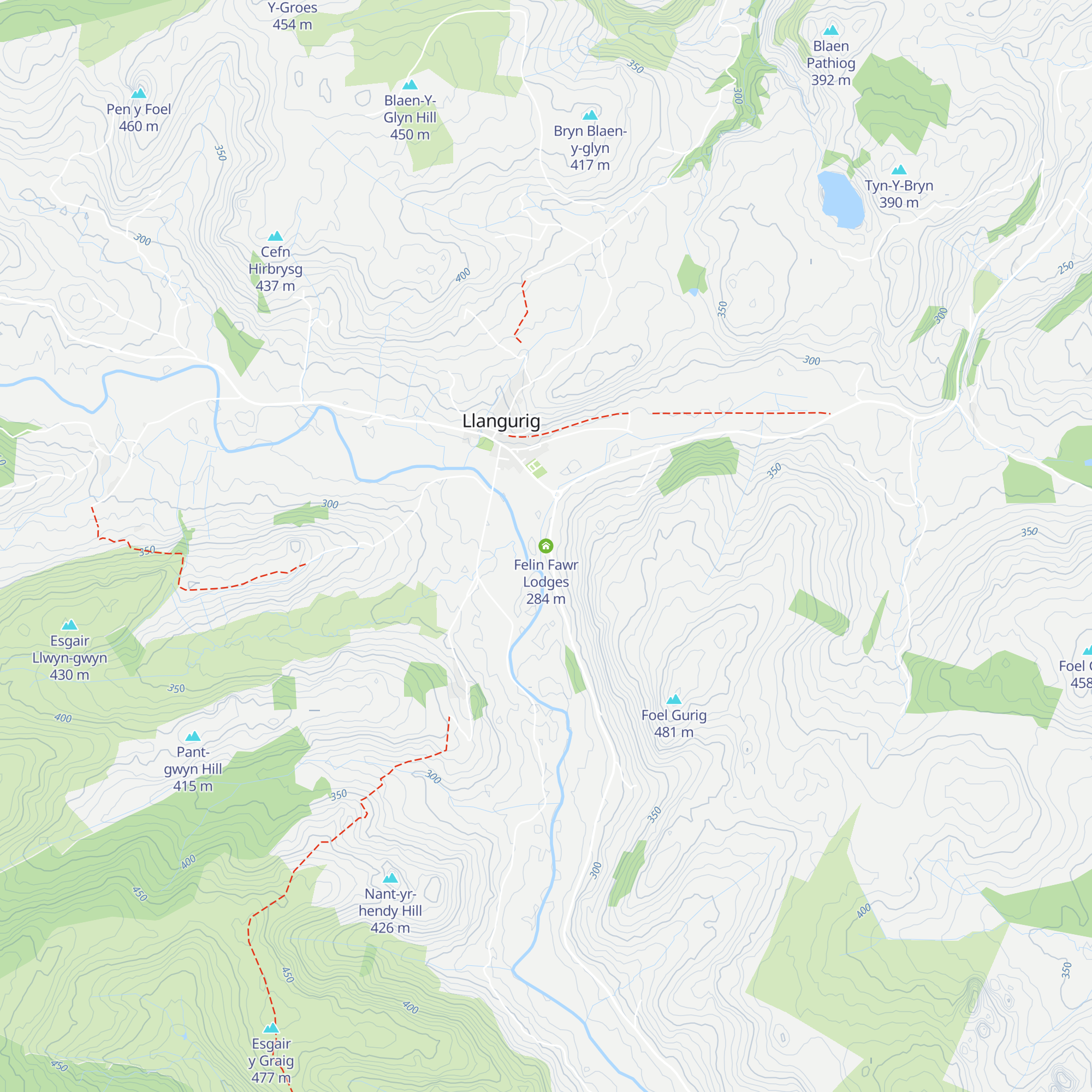 Felin Fawr Lodges map