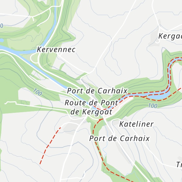 Map of Gîte d'Étape de Port de Carhaix