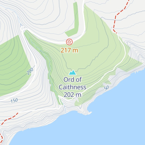 Map of Ord of Caithness