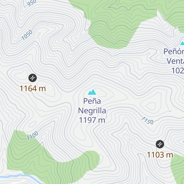 Map of Peña Negrilla