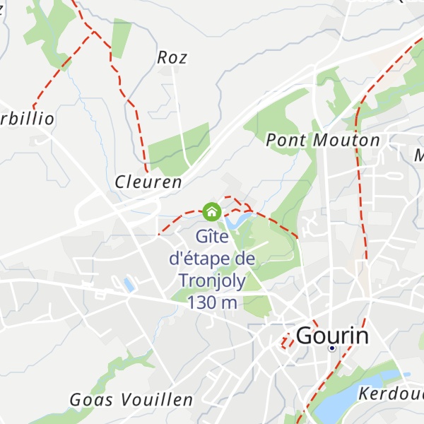 Map of Gîte d'étape de Tronjoly