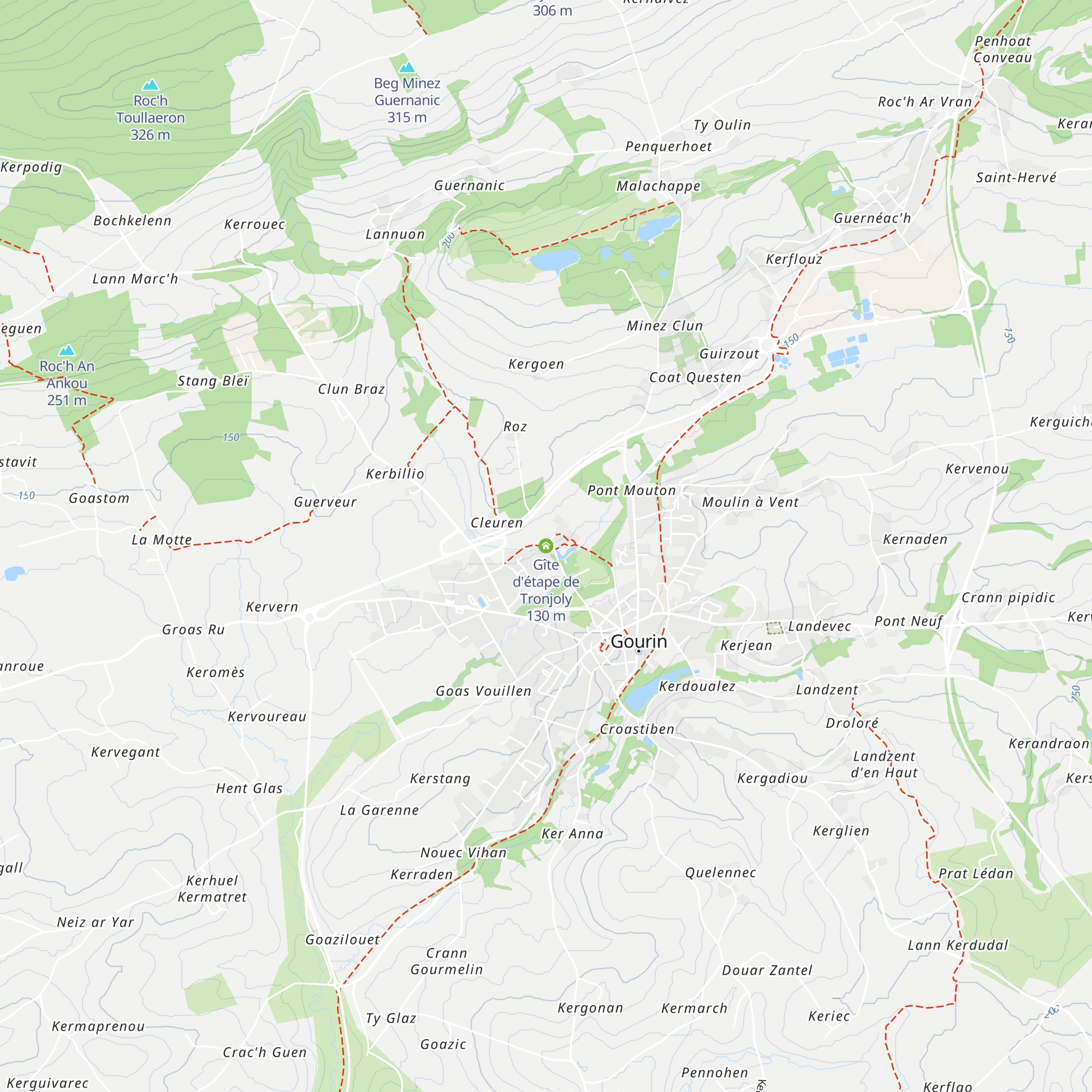 Gîte d'étape de Tronjoly map