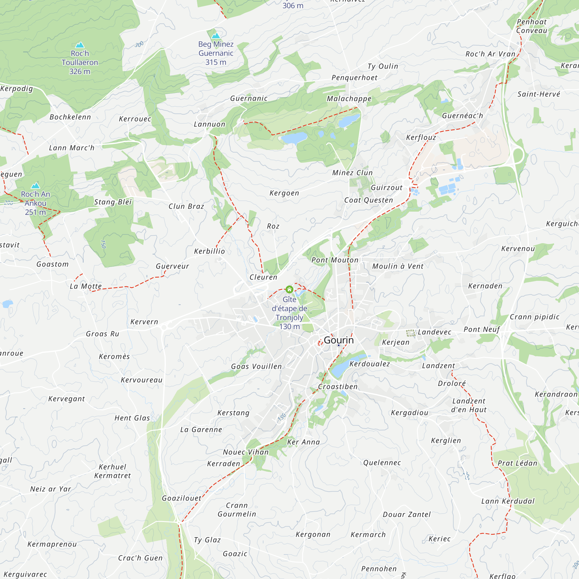Gîte d'étape de Tronjoly map