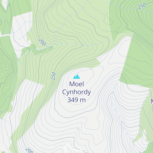 Map of Moel Cynhordy