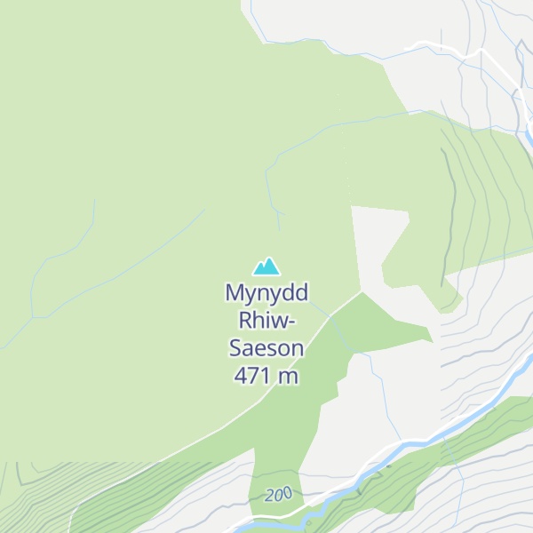 Map of Mynydd Rhiw-Saeson