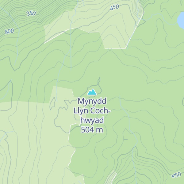 Map of Mynydd Llyn Coch-hwyad