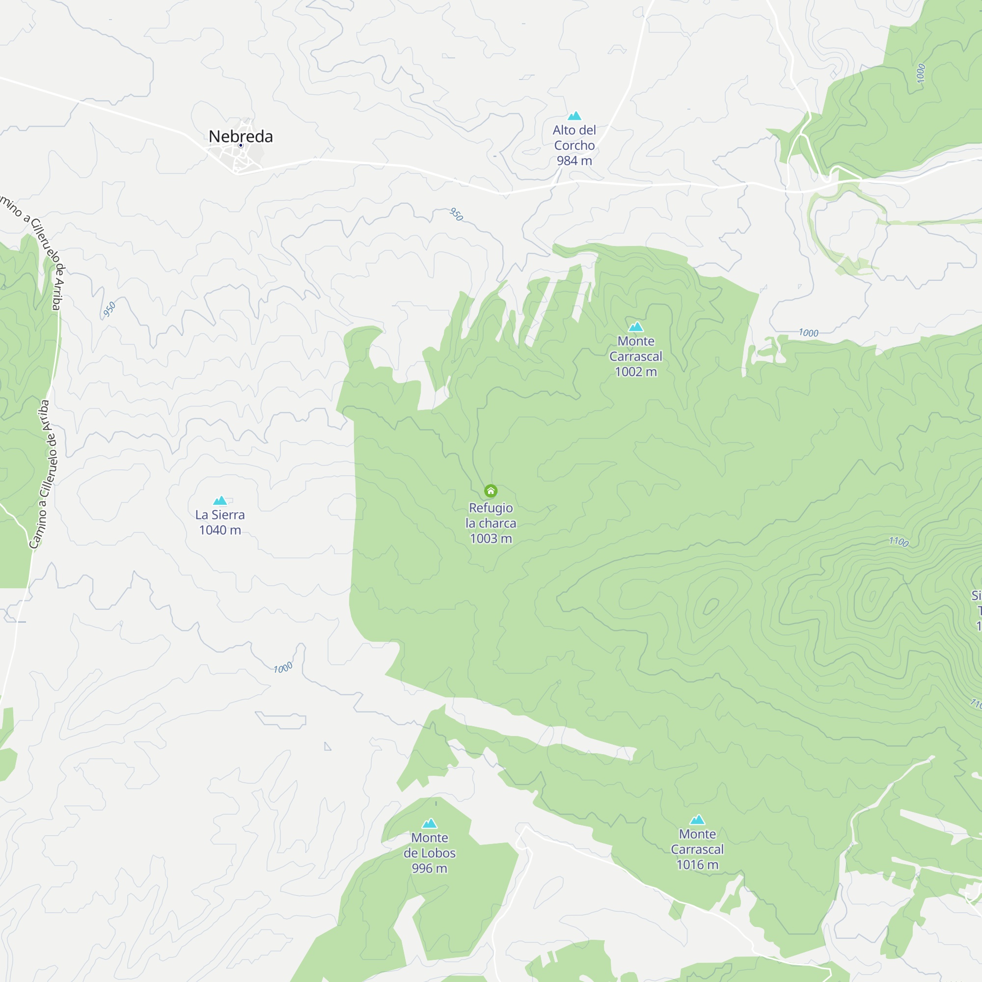 Refugio la charca map