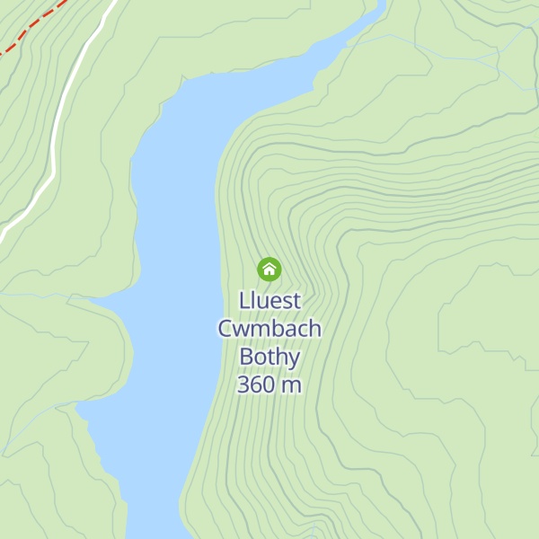Map of Lluest Cwmbach Bothy