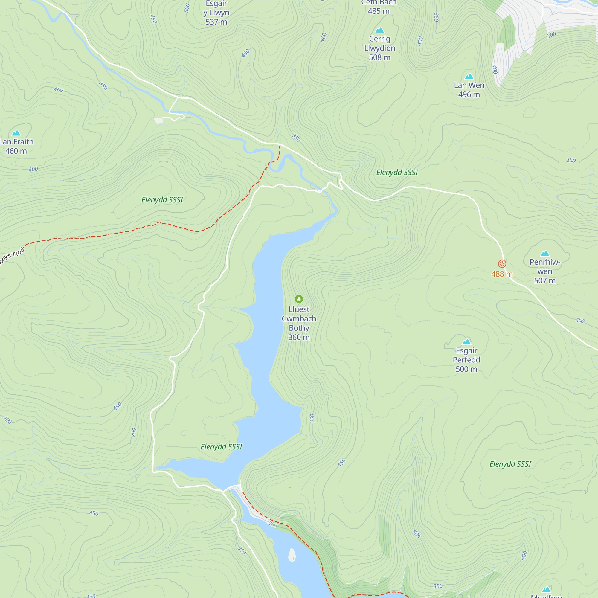 Lluest Cwmbach Bothy map