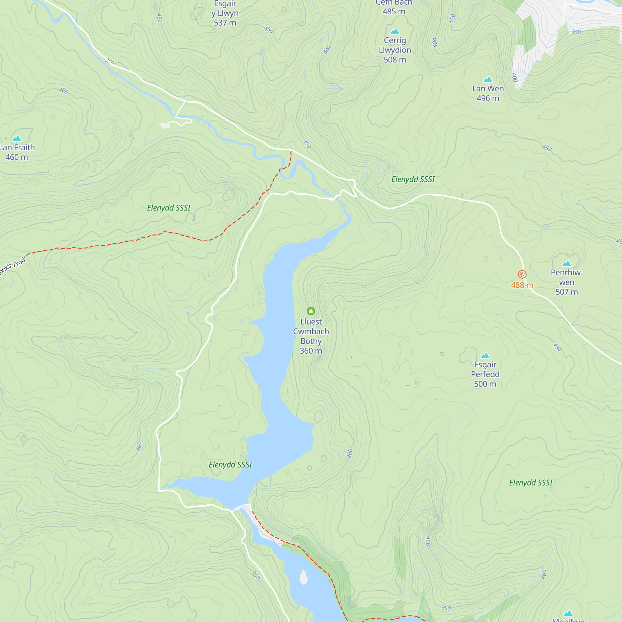 Lluest Cwmbach Bothy map