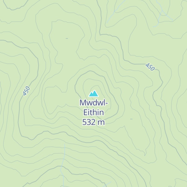Map of Mwdwl-Eithin