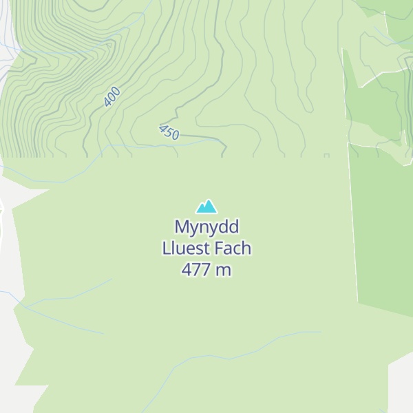 Map of Mynydd Lluest Fach