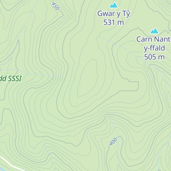 Map of Esgair y Llwyn