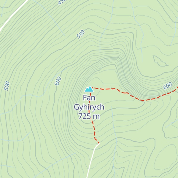 Map of Fan Gyhirych