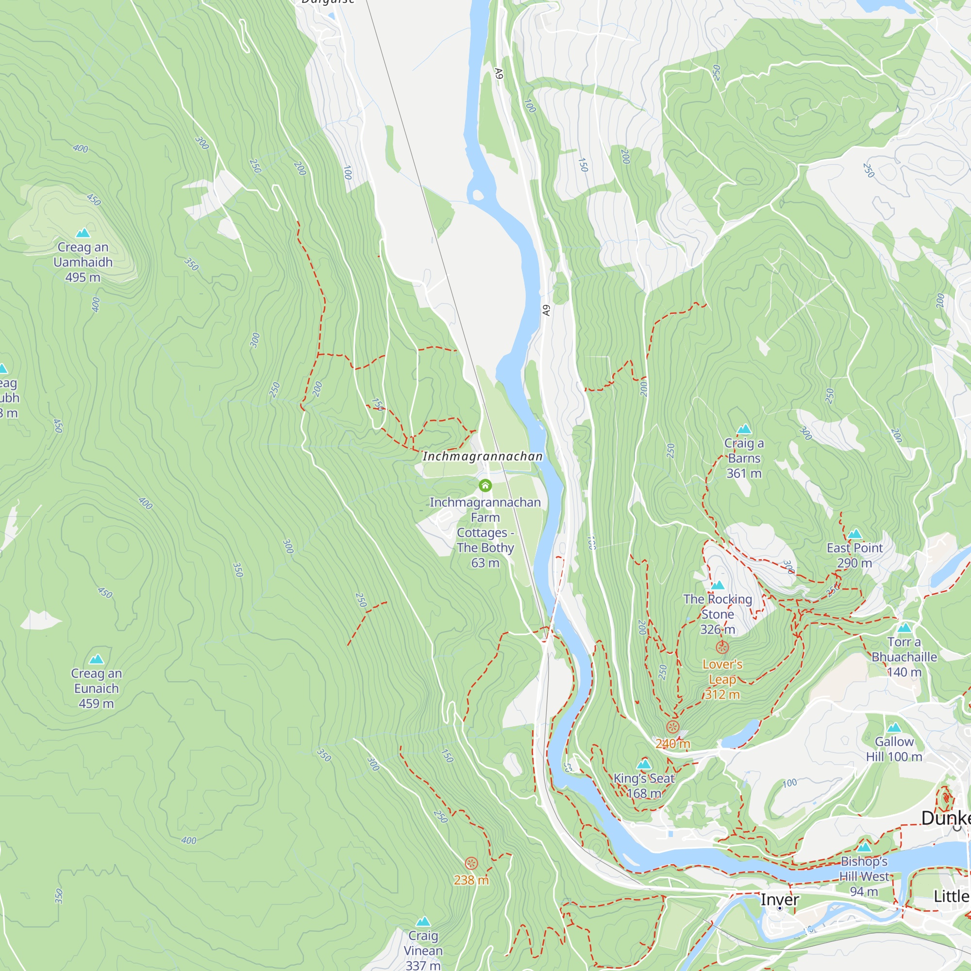 Inchmagrannachan Farm Cottages - The Bothy map