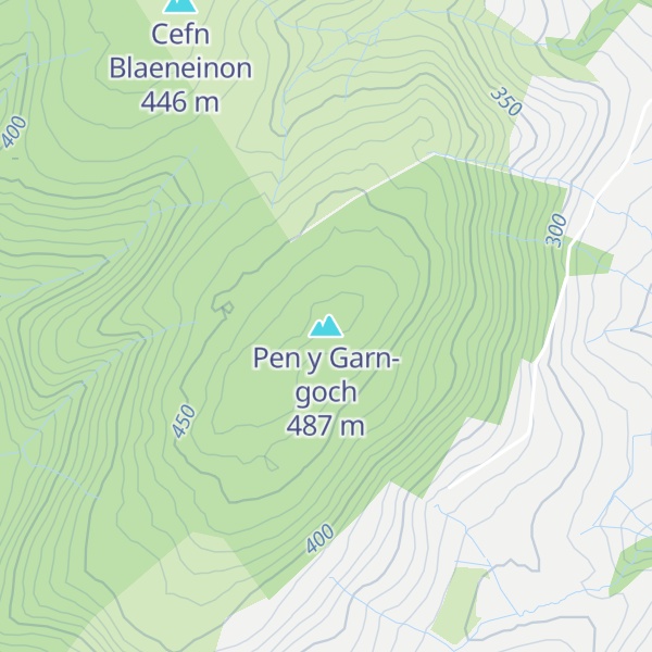 Map of Pen y Garn-goch