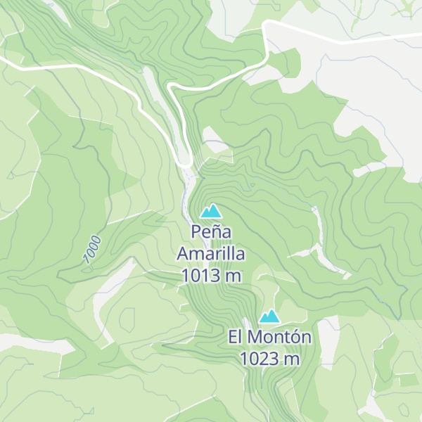 Map of Peña Amarilla