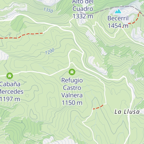 Map of Refugio Castro Valnera