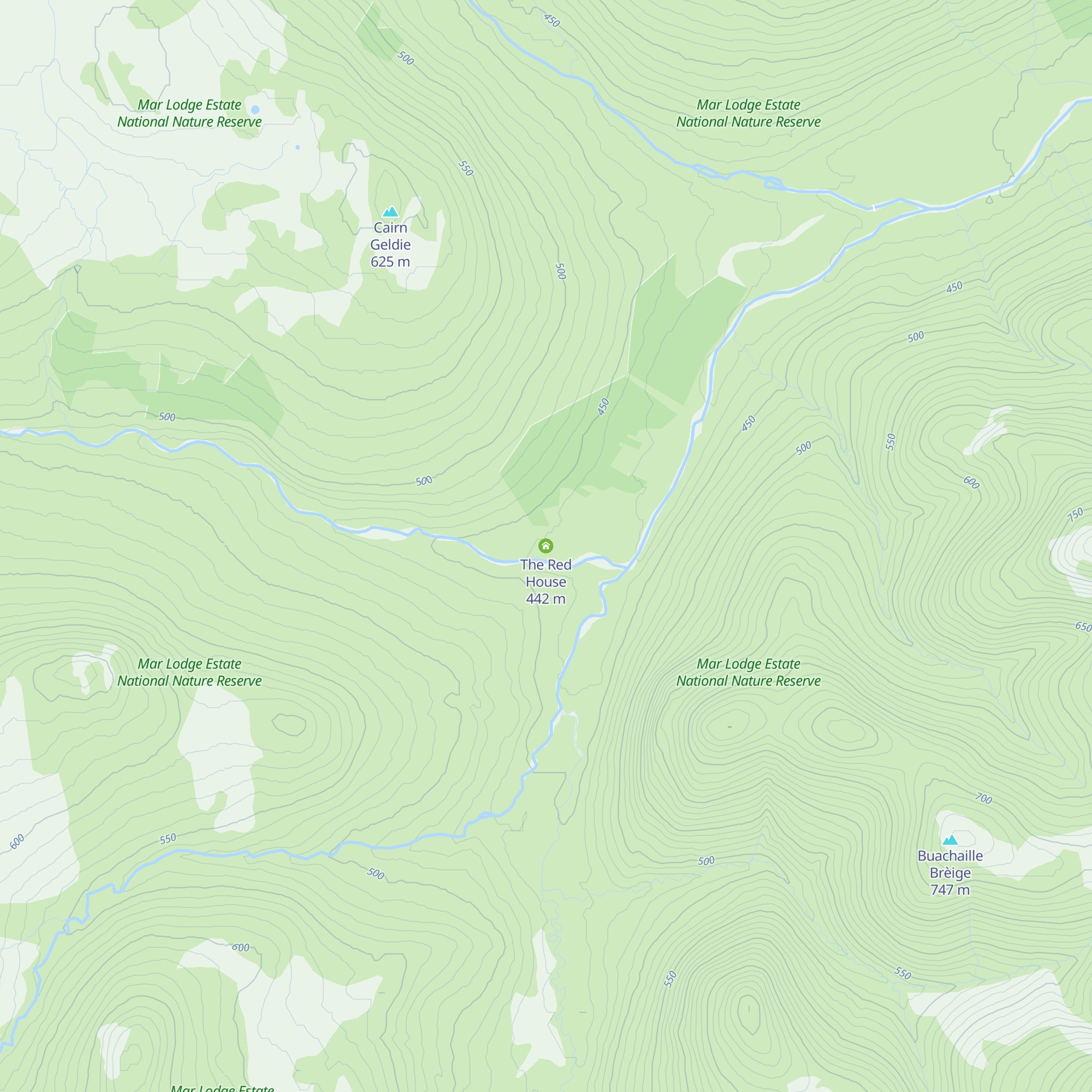 The Red House map