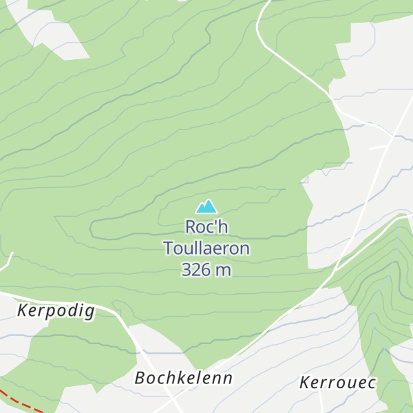 Map of Roc'h Toullaeron