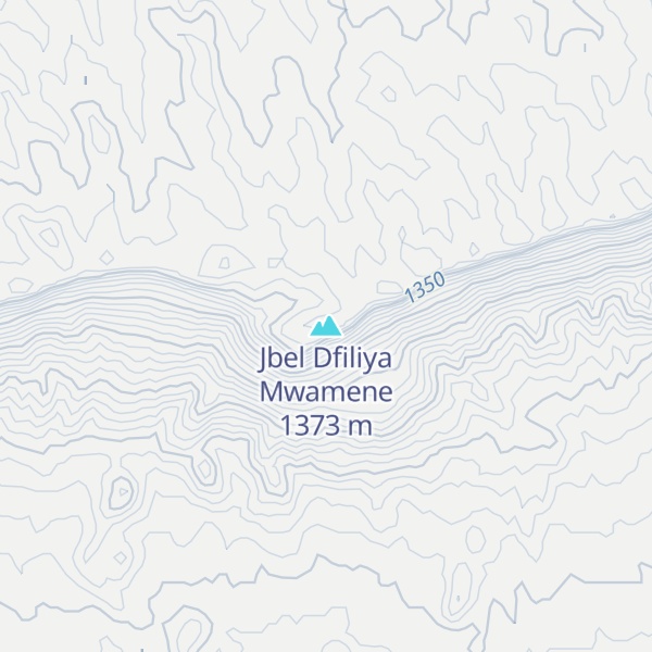 Map of Jbel Dfiliya Mwamene