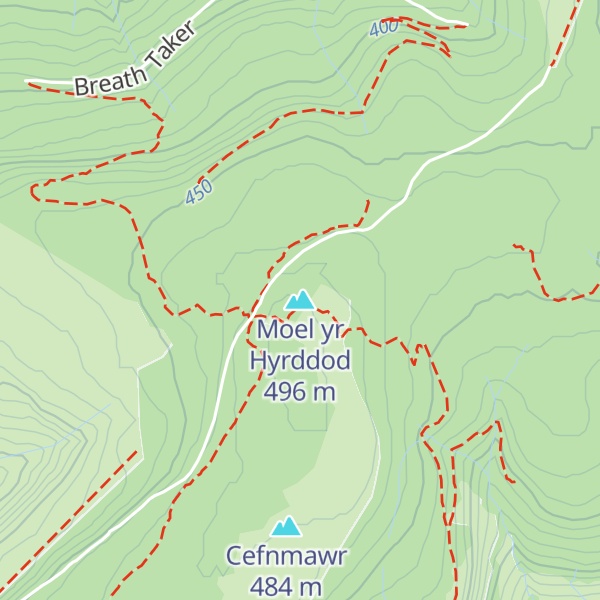 Map of Moel yr Hyrddod