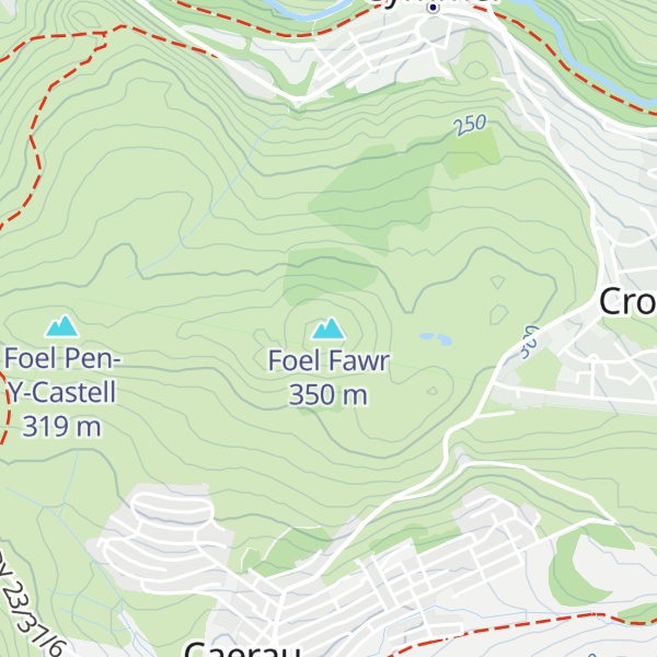 Map of Foel Fawr