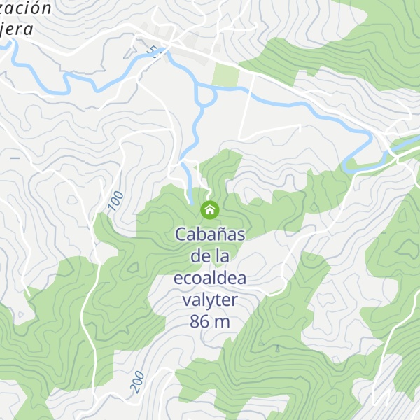Map of Cabañas de la ecoaldea valyter