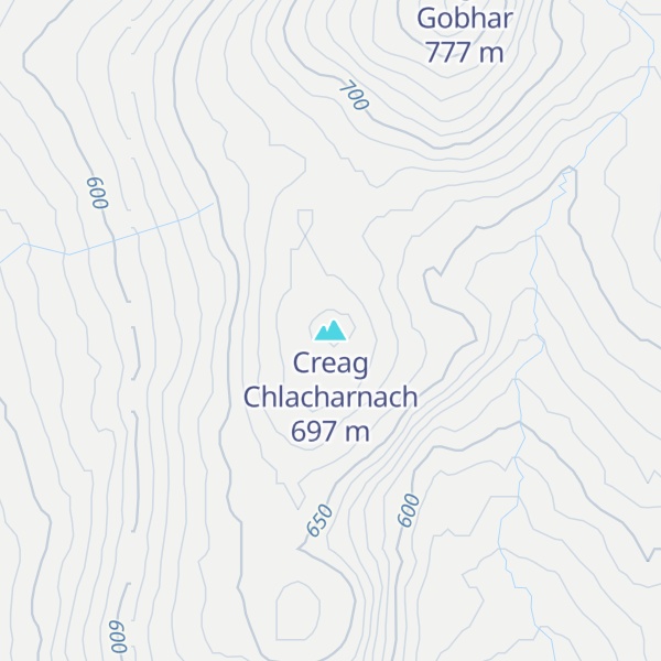 Map of Creag Chlacharnach