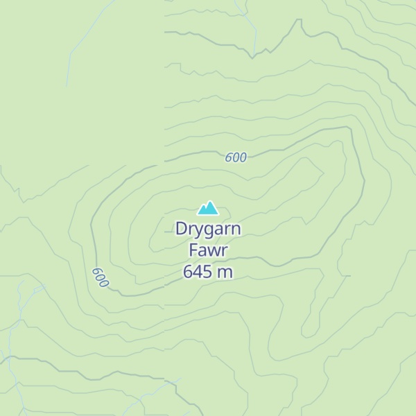 Map of Drygarn Fawr