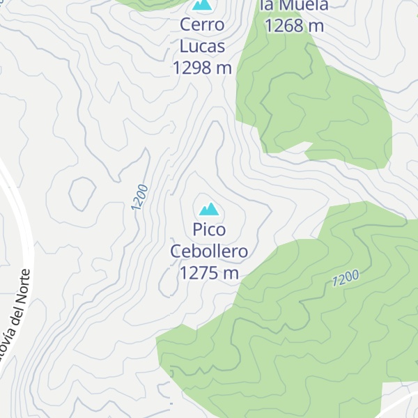 Map of Pico Cebollero