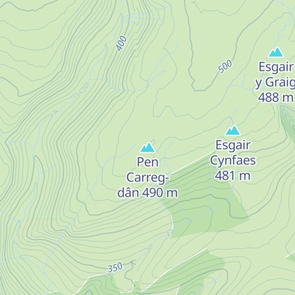 Map of Pen Carreg-dân