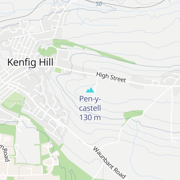 Map of Pen-y-castell
