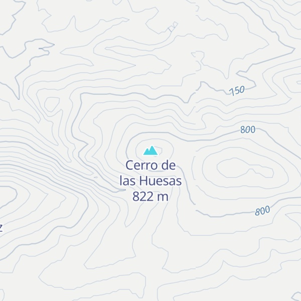 Map of Cerro de las Huesas