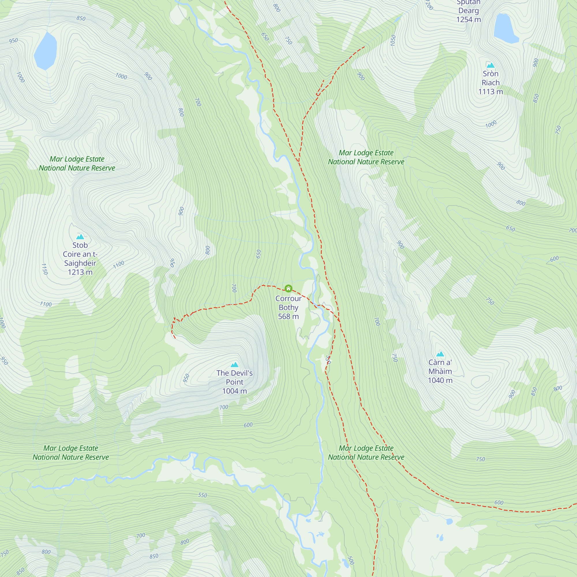 Corrour Bothy map