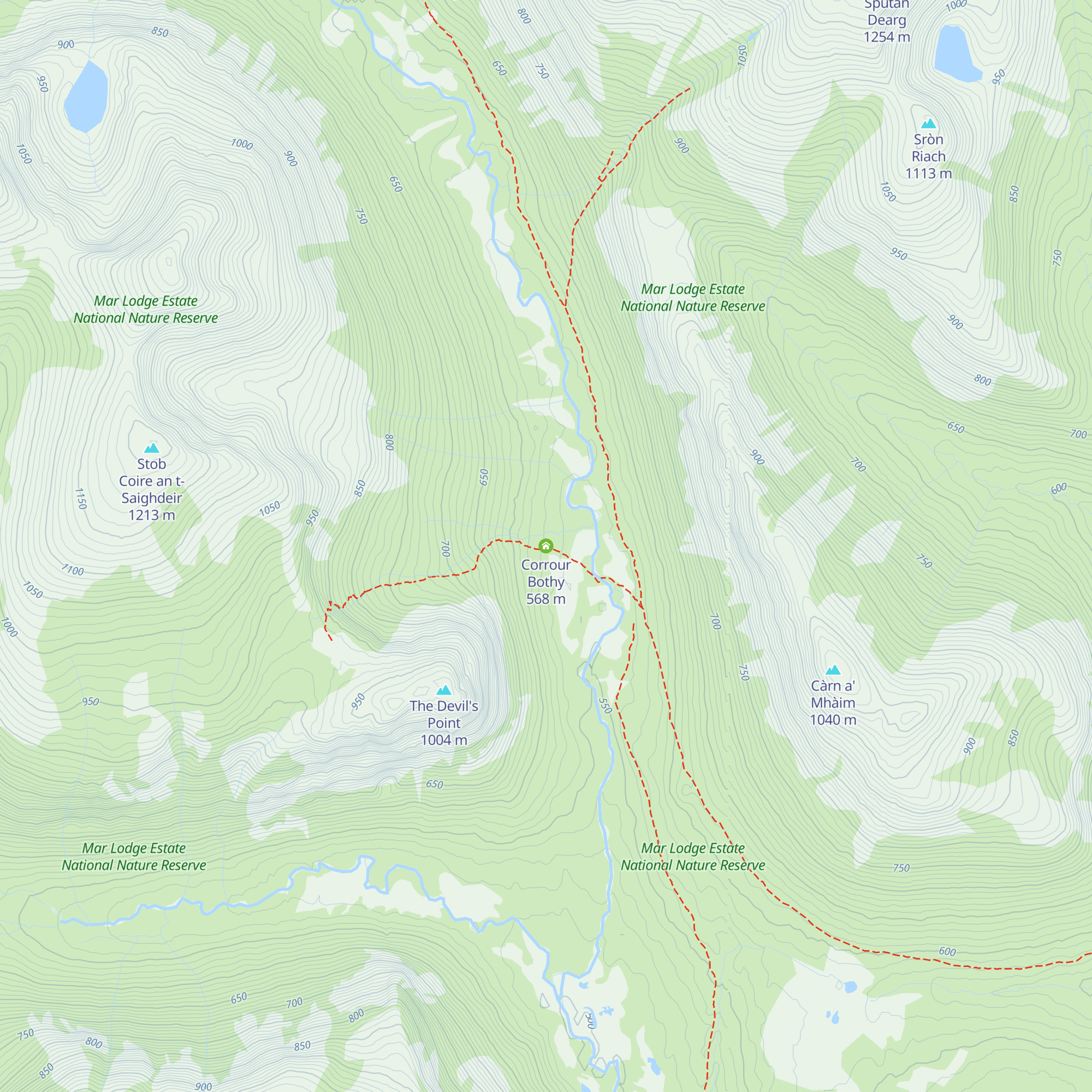 Corrour Bothy map