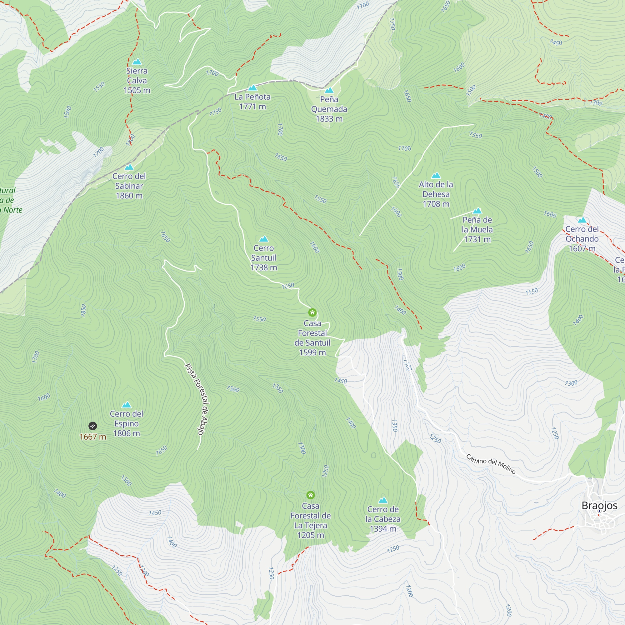 Casa Forestal de Santuil map