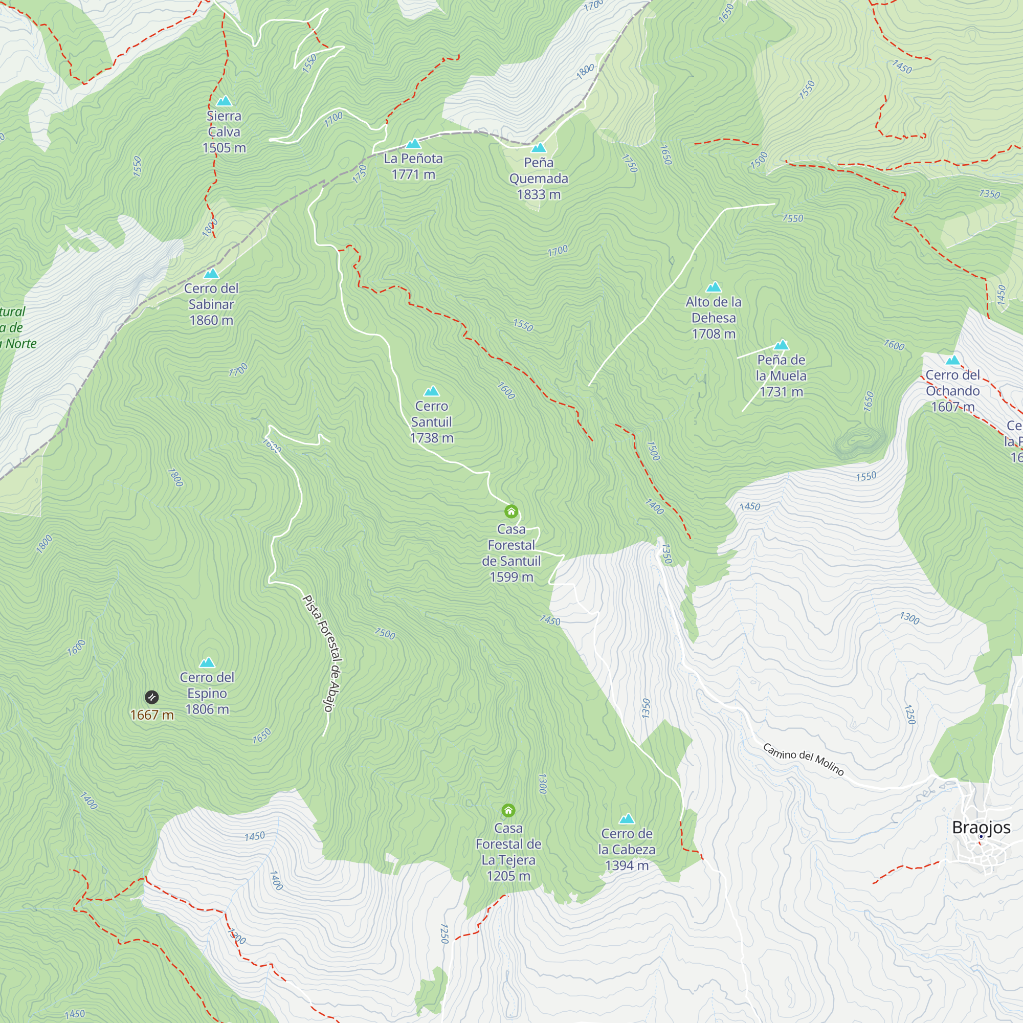 Casa Forestal de Santuil map