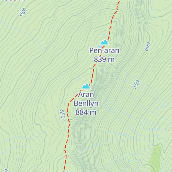 Map of Aran Benllyn
