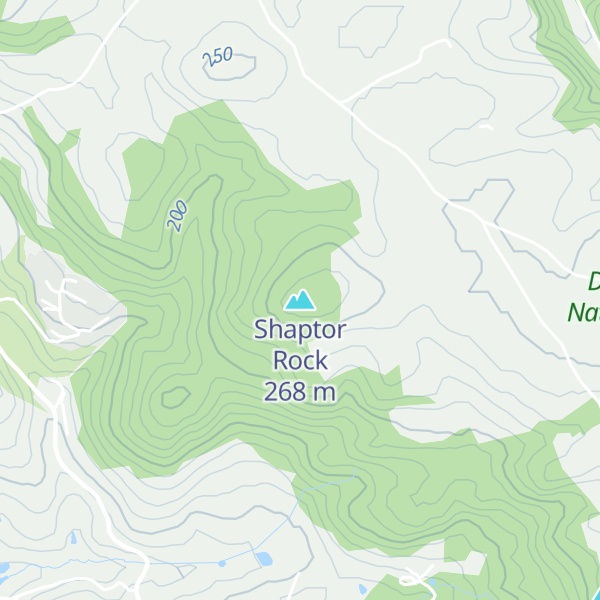 Map of Shaptor Rock