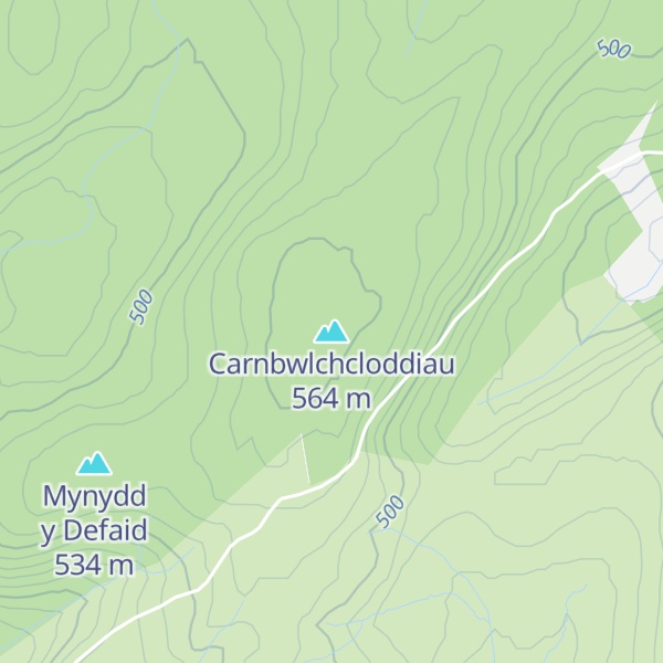Map of Carnbwlchcloddiau