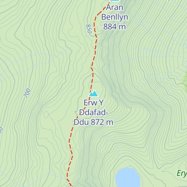 Map of Erw Y Ddafad-Ddu