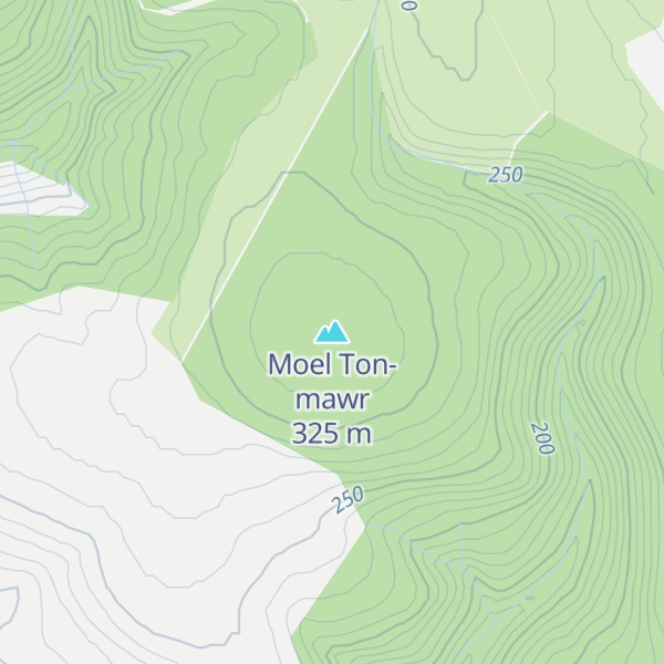 Map of Moel Ton-mawr