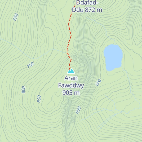 Map of Aran Fawddwy