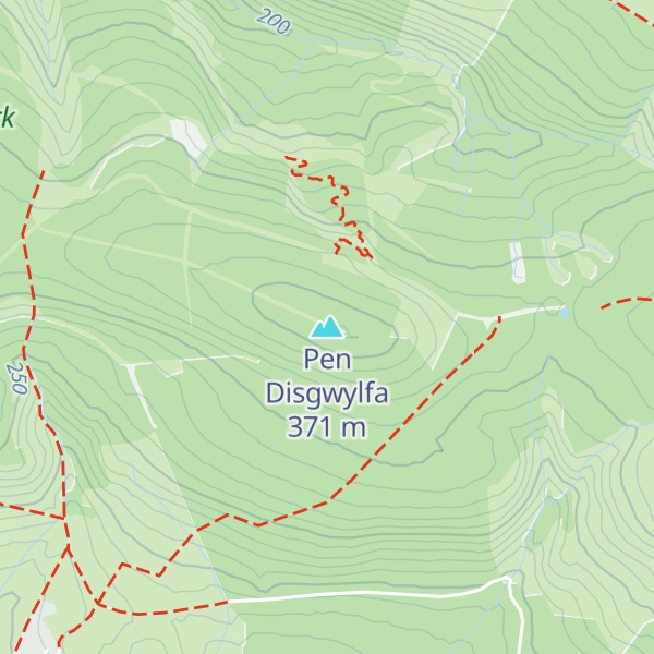 Map of Pen Disgwylfa