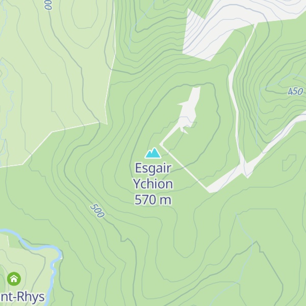 Map of Esgair Ychion
