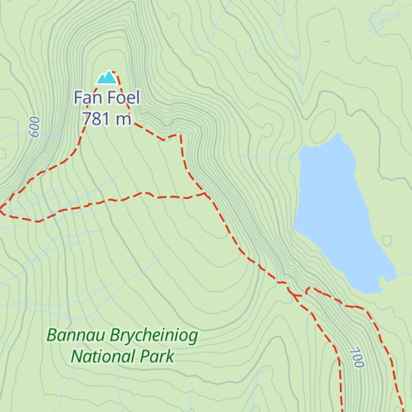 Map of Fan Brycheiniog