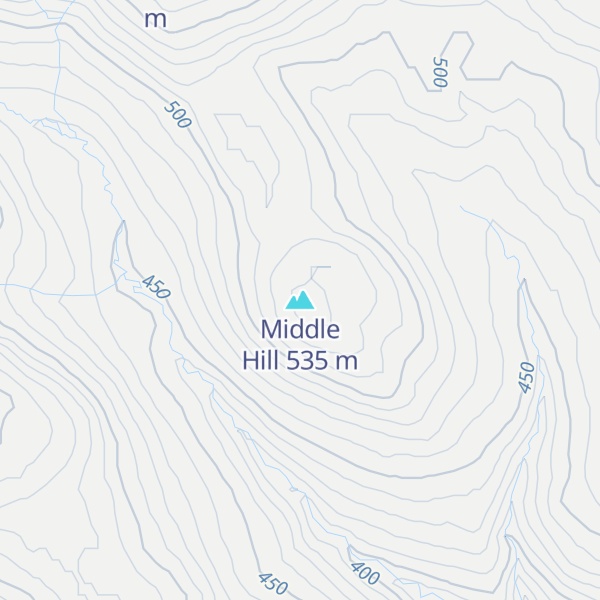 Map of Middle Hill